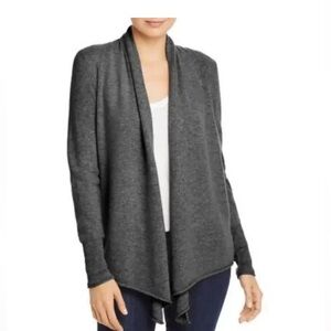 Aqua Cashmere open front dark gray cardigan in size medium - like new!